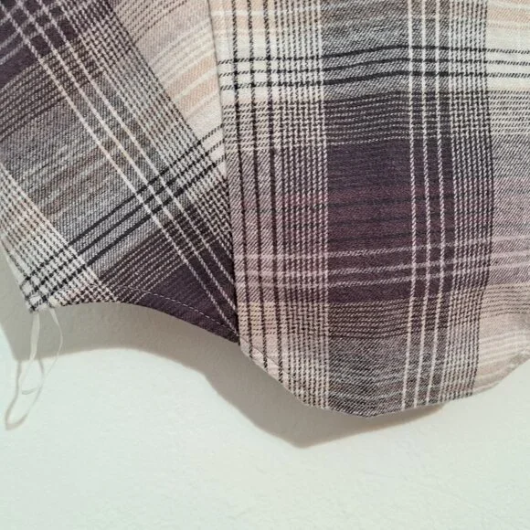 Liberty Love Juniors Corset Crop Top Plaid Purple Sleeveless Size M New with Tag - Picture 4 of 11